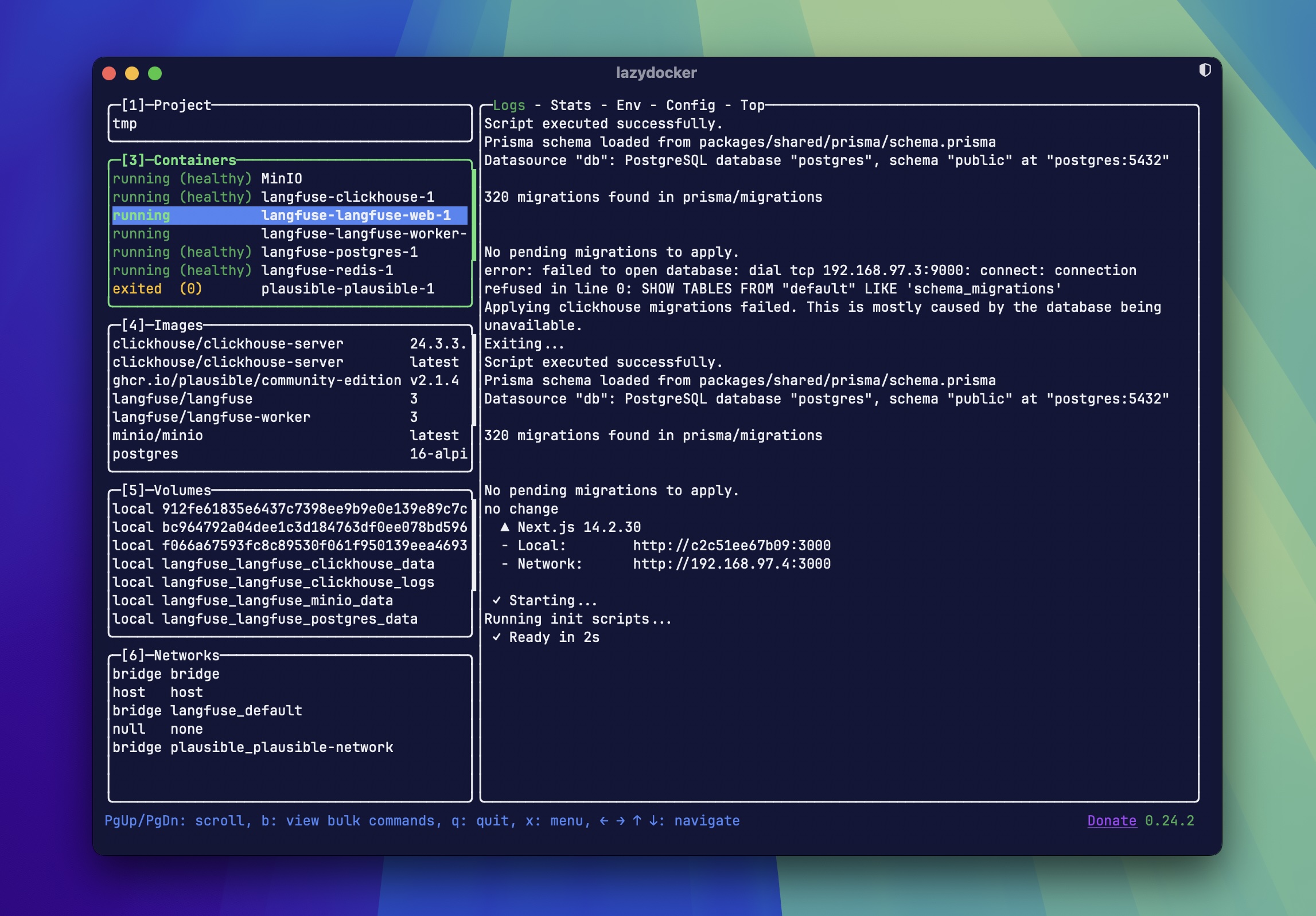 lazydocker screenshot