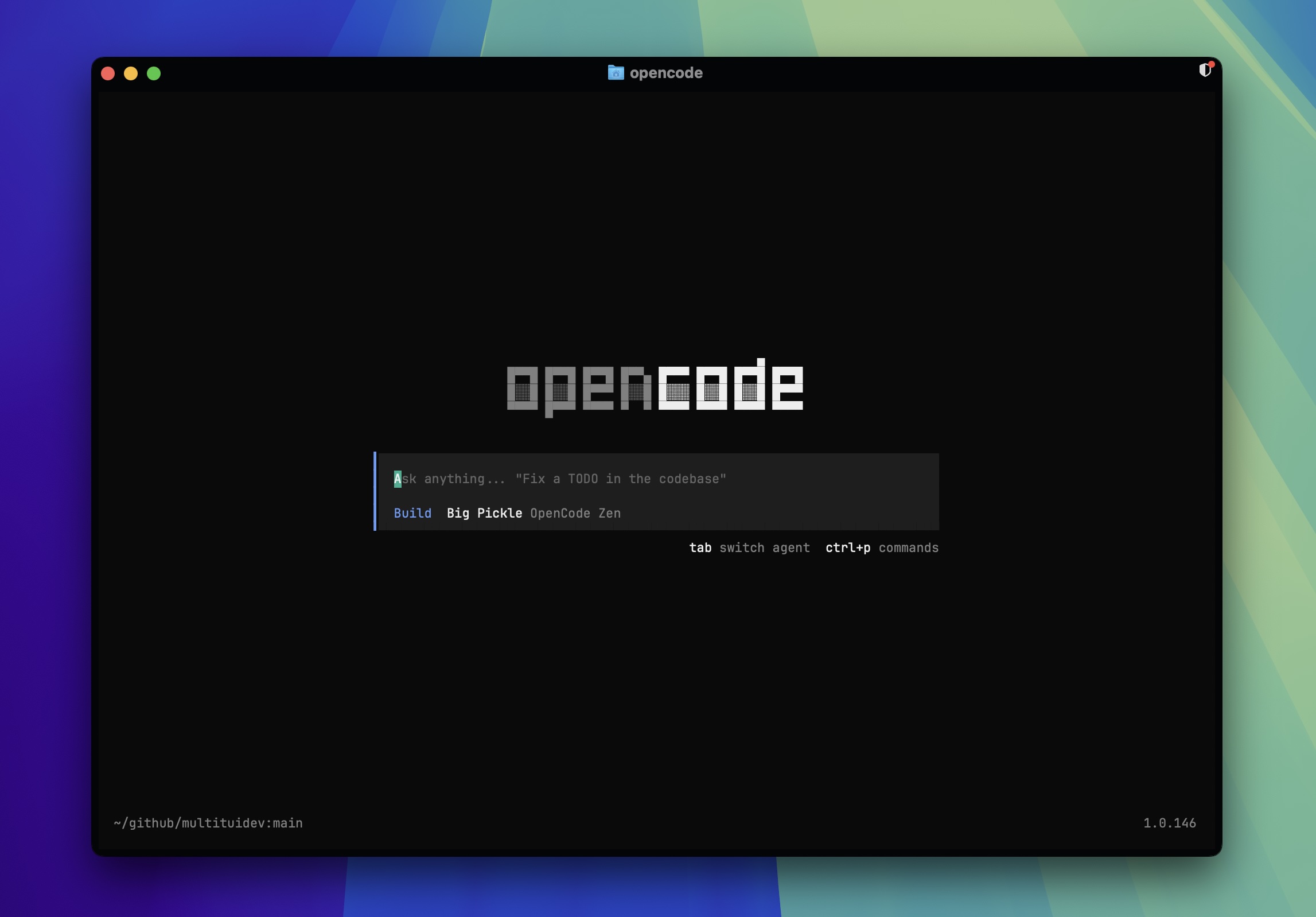 OpenCode screenshot